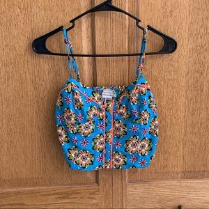 Floral Printed Bandeau Crop Top